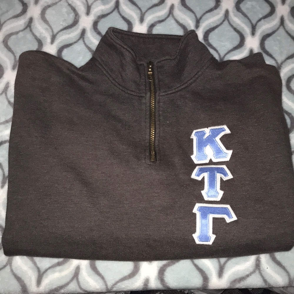 Gray Sweatshirt Sorority Quarter ZIP
